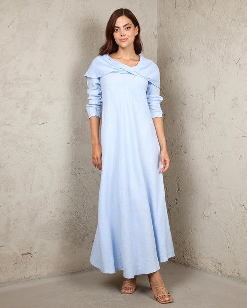 VESTIDO PRIMIA v.423 CELESTE