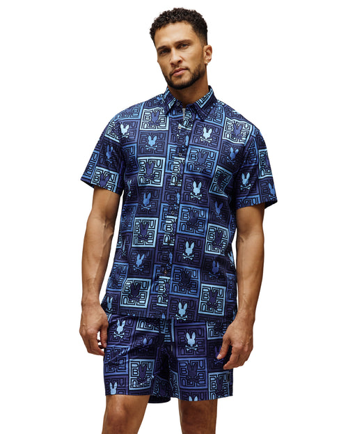 PSYCHO BUNNY CAMISAS HOMBRE AZUL