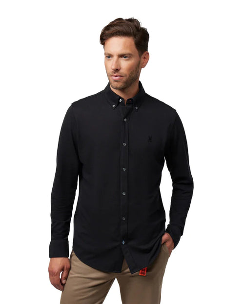PSYCHO BUNNY CAMISAS HOMBRE NEGRO