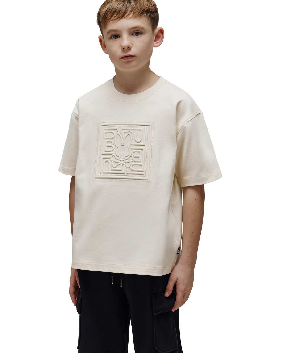 PSYCHO BUNNY CAMISETAS NIÑO BLANCO