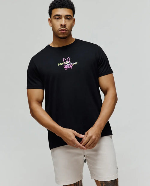 PSYCHO BUNNY CAMISETAS HOMBRE NEGRO