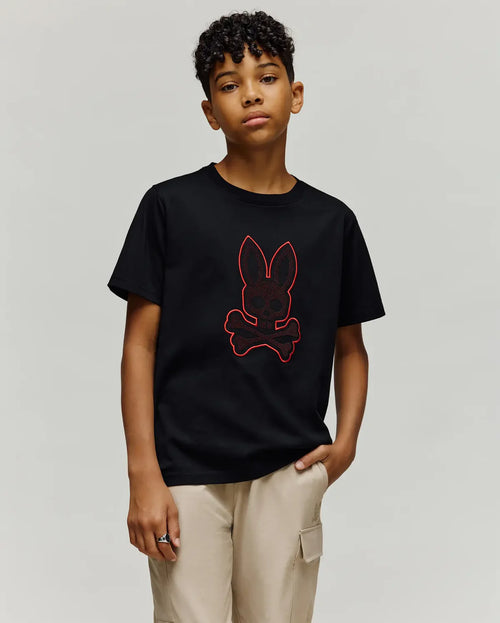 PSYCHO BUNNY CAMISETAS NIÑO NEGRO