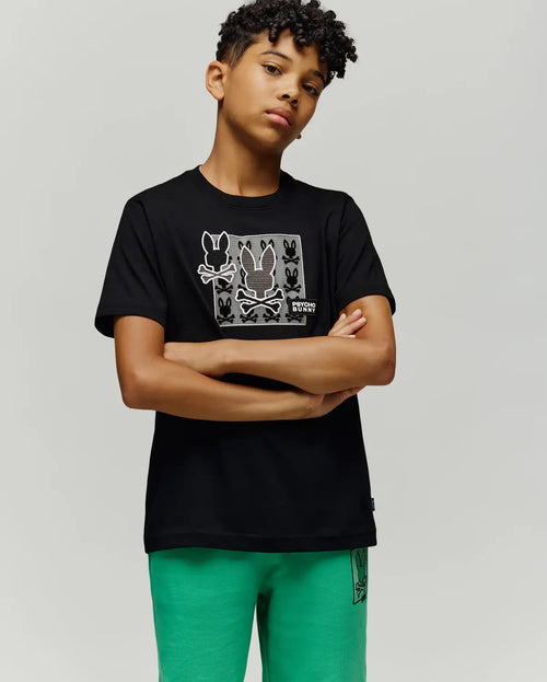 PSYCHO BUNNY CAMISETAS NIÑO NEGRO