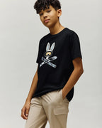 PSYCHO BUNNY CAMISETAS NIÑO NEGRO