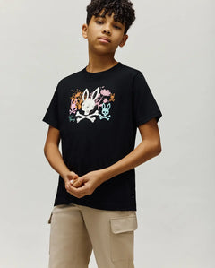 PSYCHO BUNNY CAMISETAS NIÑO NEGRO