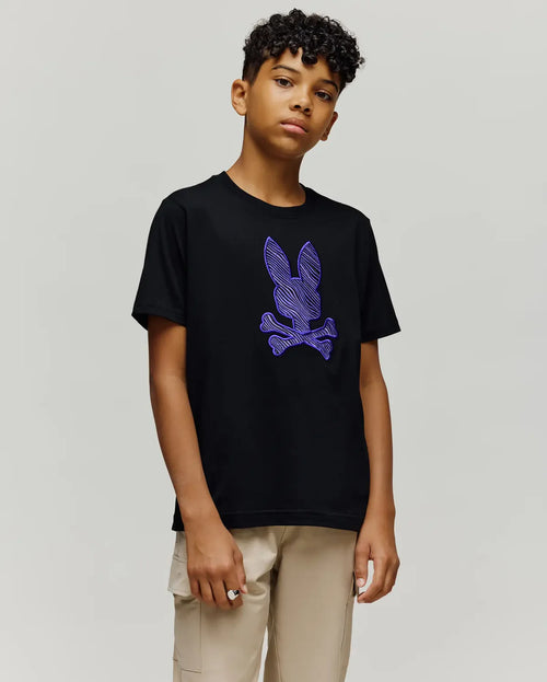 PSYCHO BUNNY CAMISETAS NIÑO NEGRO