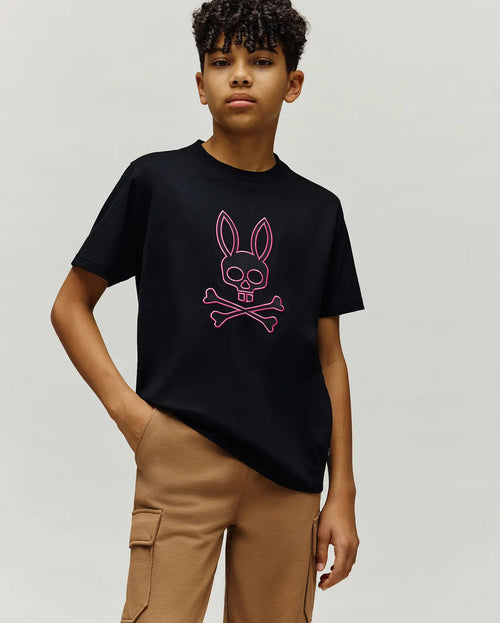 PSYCHO BUNNY CAMISETAS NIÑO NEGRO