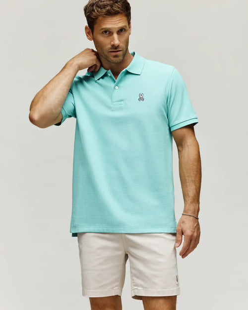 PSYCHO BUNNY CAMISETA TIPO POLO HOMBRE AZUL