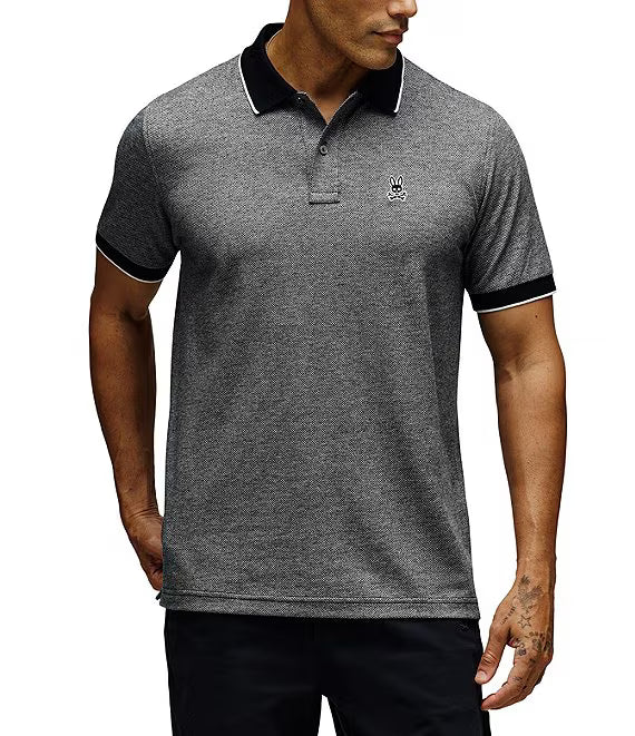 PSYCHO BUNNY CAMISETA TIPO POLO HOMBRE NEGRO