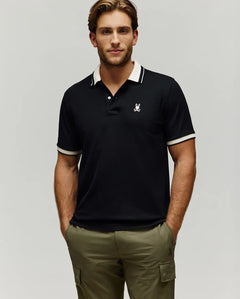 PSYCHO BUNNY CAMISETA TIPO POLO HOMBRE NEGRO