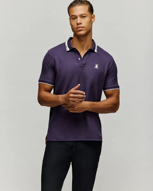 PSYCHO BUNNY CAMISETA TIPO POLO HOMBRE MORADO