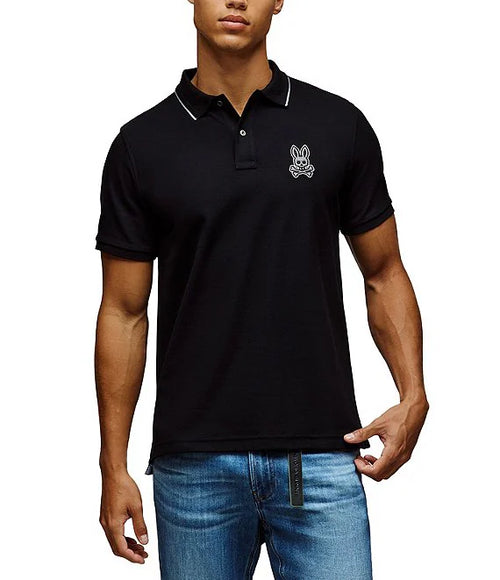 PSYCHO BUNNY CAMISETA TIPO POLO HOMBRE NEGRO