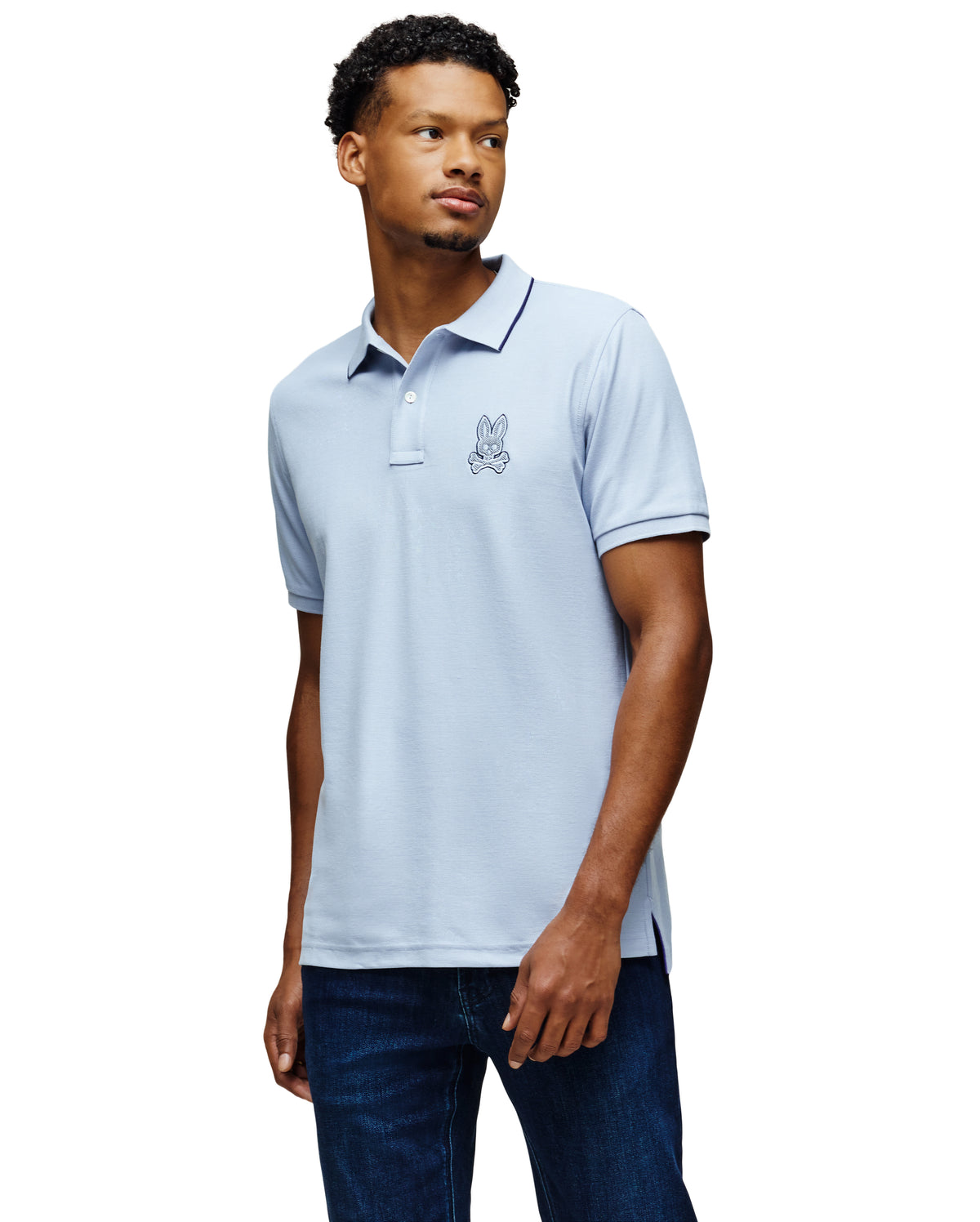 PSYCHO BUNNY CAMISETA TIPO POLO HOMBRE AZUL