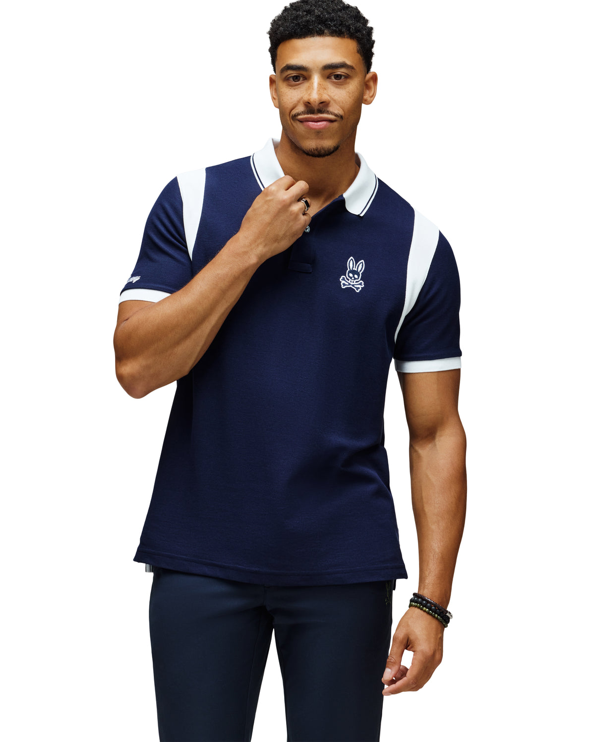 PSYCHO BUNNY CAMISETA TIPO POLO HOMBRE AZUL