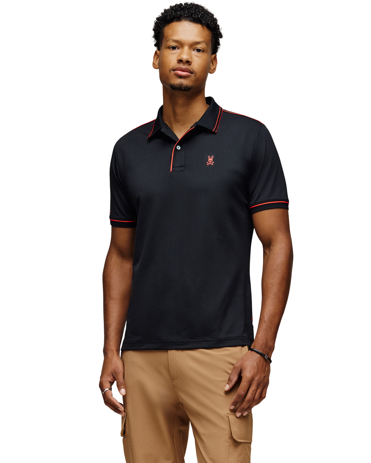 PSYCHO BUNNY CAMISETA TIPO POLO HOMBRE NEGRO