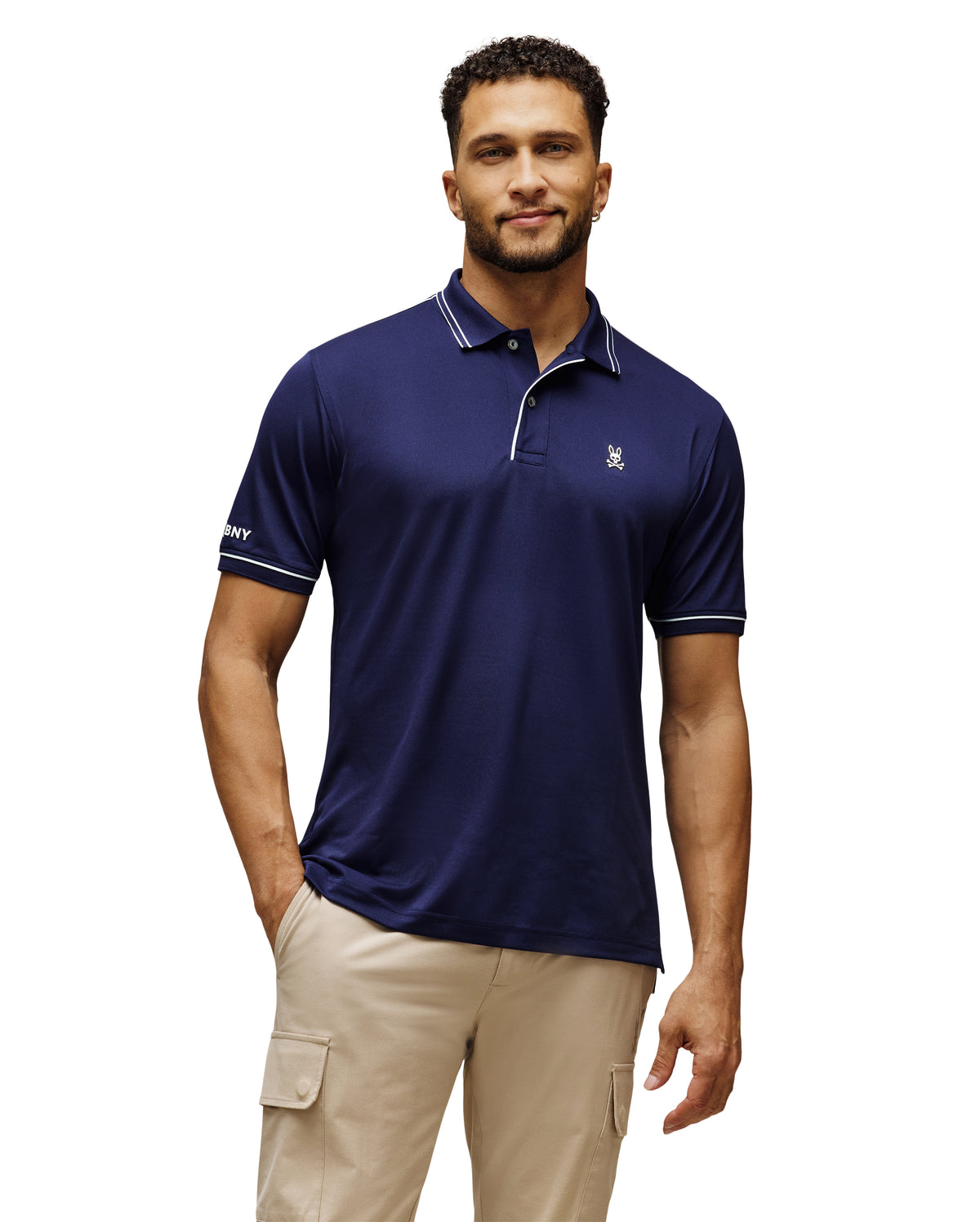 PSYCHO BUNNY CAMISETA TIPO POLO HOMBRE AZUL