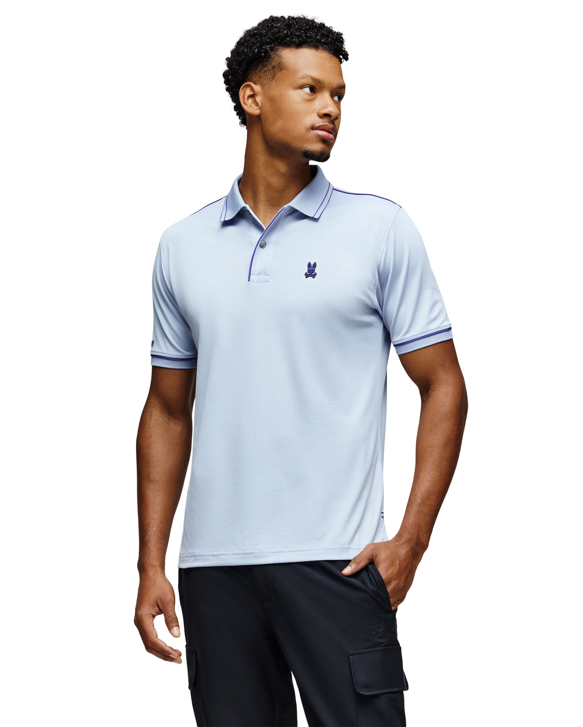 PSYCHO BUNNY CAMISETA TIPO POLO HOMBRE AZUL