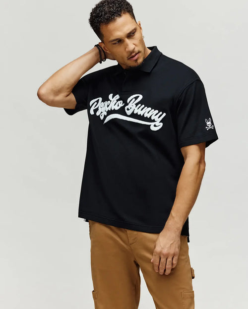 PSYCHO BUNNY CAMISETA TIPO POLO HOMBRE NEGRO