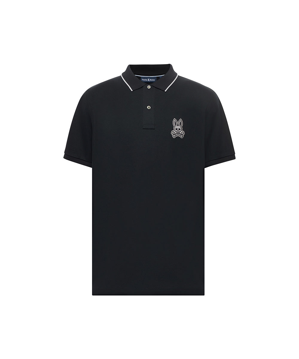PSYCHO BUNNY CAMISETA TIPO POLO NIÑO NEGRO