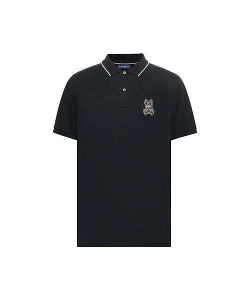 PSYCHO BUNNY CAMISETA TIPO POLO NIÑO NEGRO