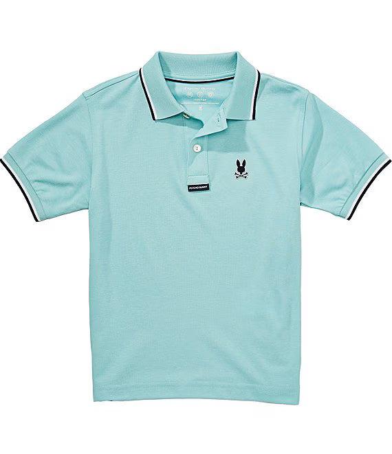 PSYCHO BUNNY CAMISETA TIPO POLO NIÑO AZUL