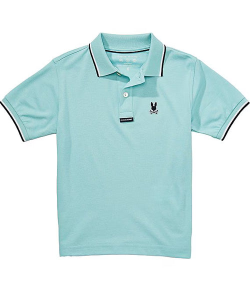 PSYCHO BUNNY CAMISETA TIPO POLO NIÑO AZUL
