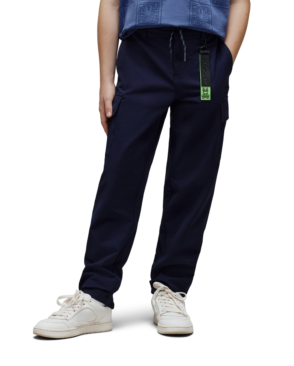 PSYCHO BUNNY PANTALON NIÑO AZUL