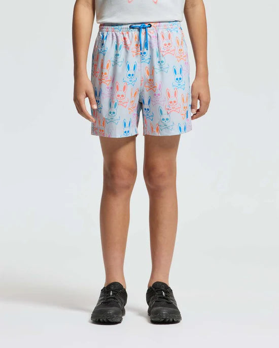 PSYCHO BUNNY PANTALONETA DE BAÑO NIÑO FANTASIA GRIS