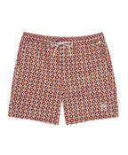 psycho bunny pantaloneta de baño niño fantasia naranja