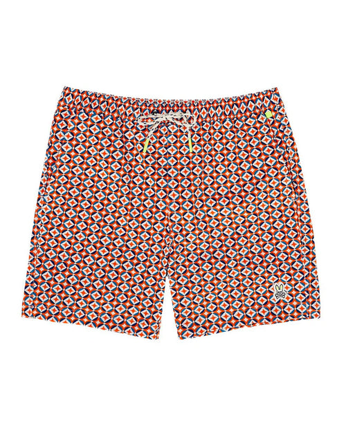 psycho bunny pantaloneta de baño niño fantasia naranja