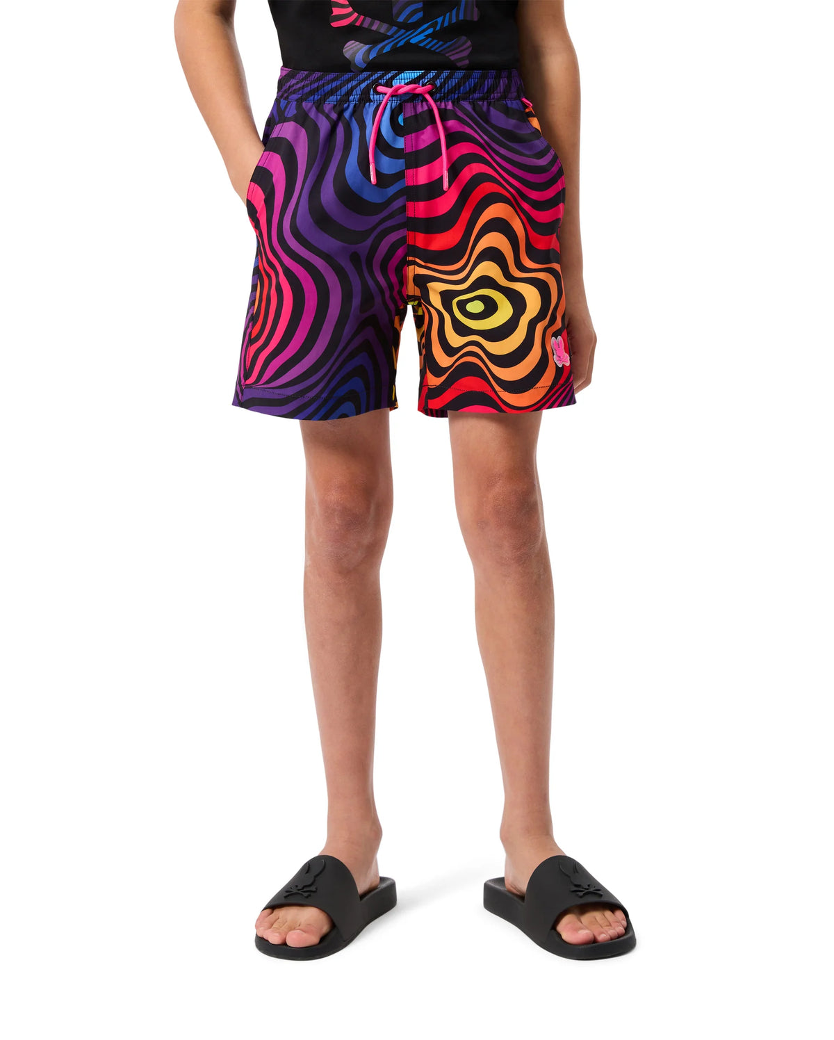 PSYCHO BUNNY PANTALONETA DE BAÑO NIÑO FANTASIA NEGRO