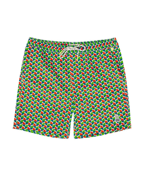 psycho bunny pantaloneta de baño niño fantasia verde