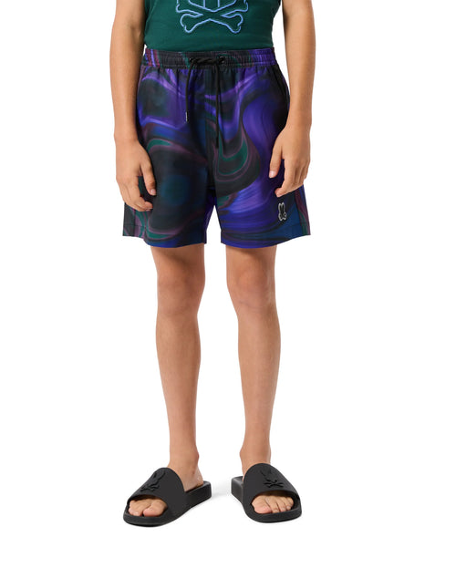 psycho bunny pantaloneta de baño niño fantasia verde