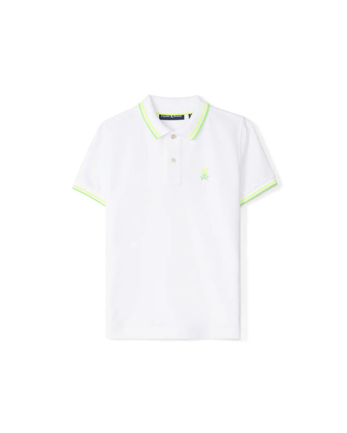 psycho bunny polo manga corta niño deportivo blanco