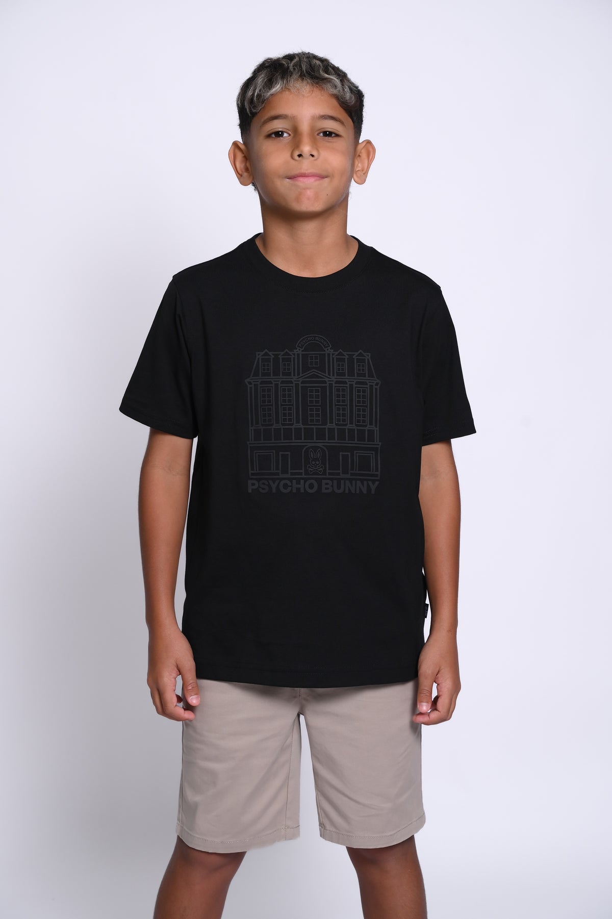 PSYCHO BUNNY CAMISETA NIÑO FANTASIA NEGRO