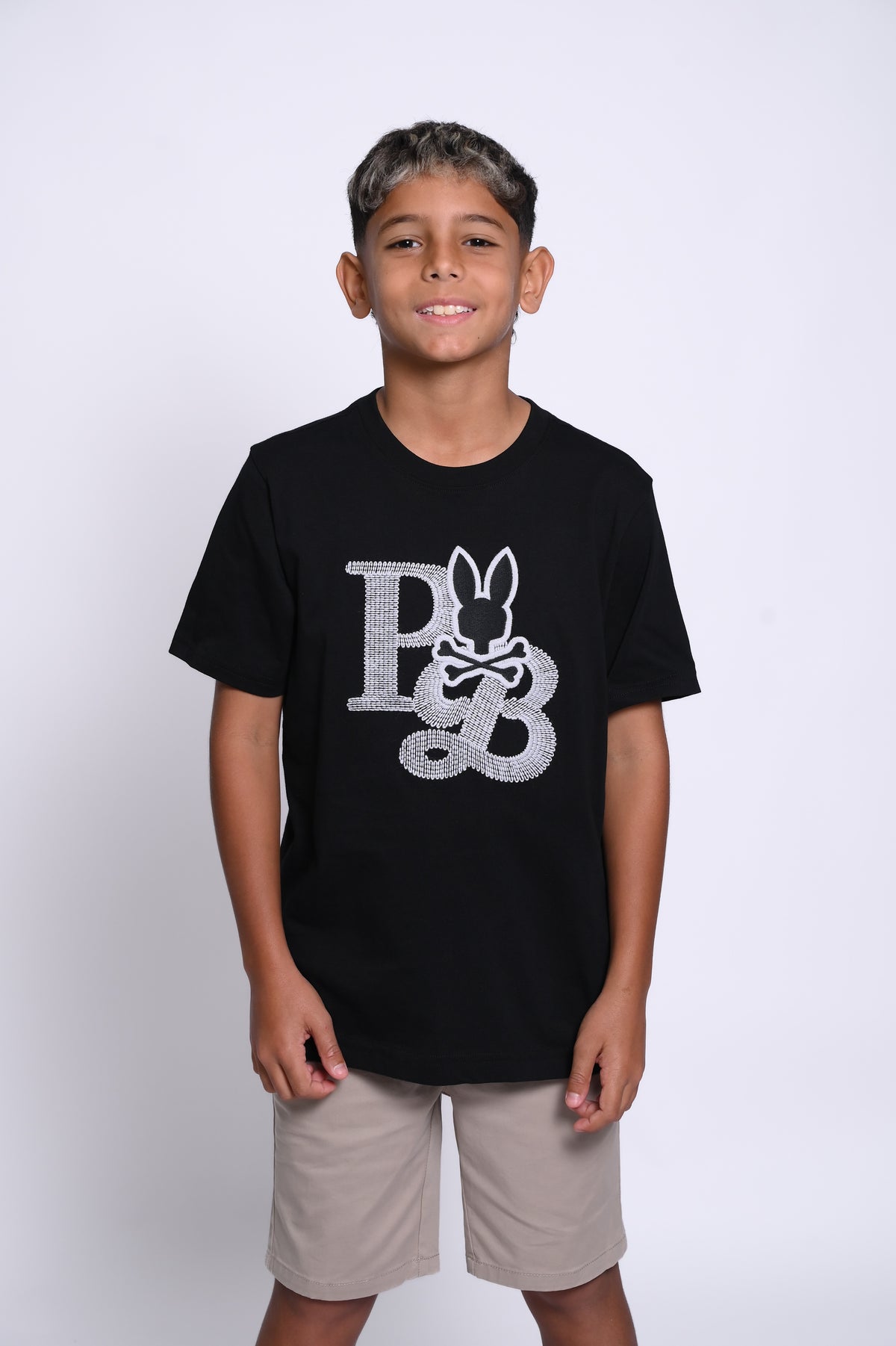 PSYCHO BUNNY CAMISETA NIÑO FANTASIA NEGRO