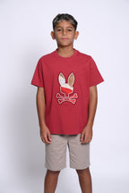 PSYCHO BUNNY CAMISETA NIÑO FANTASIA ROJO
