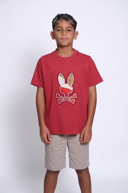 PSYCHO BUNNY CAMISETA NIÑO FANTASIA ROJO
