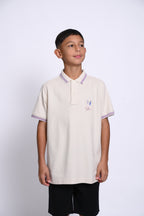 PSYCHO BUNNY POLO MANGA CORTA NIÑO FANTASIA BEIGE