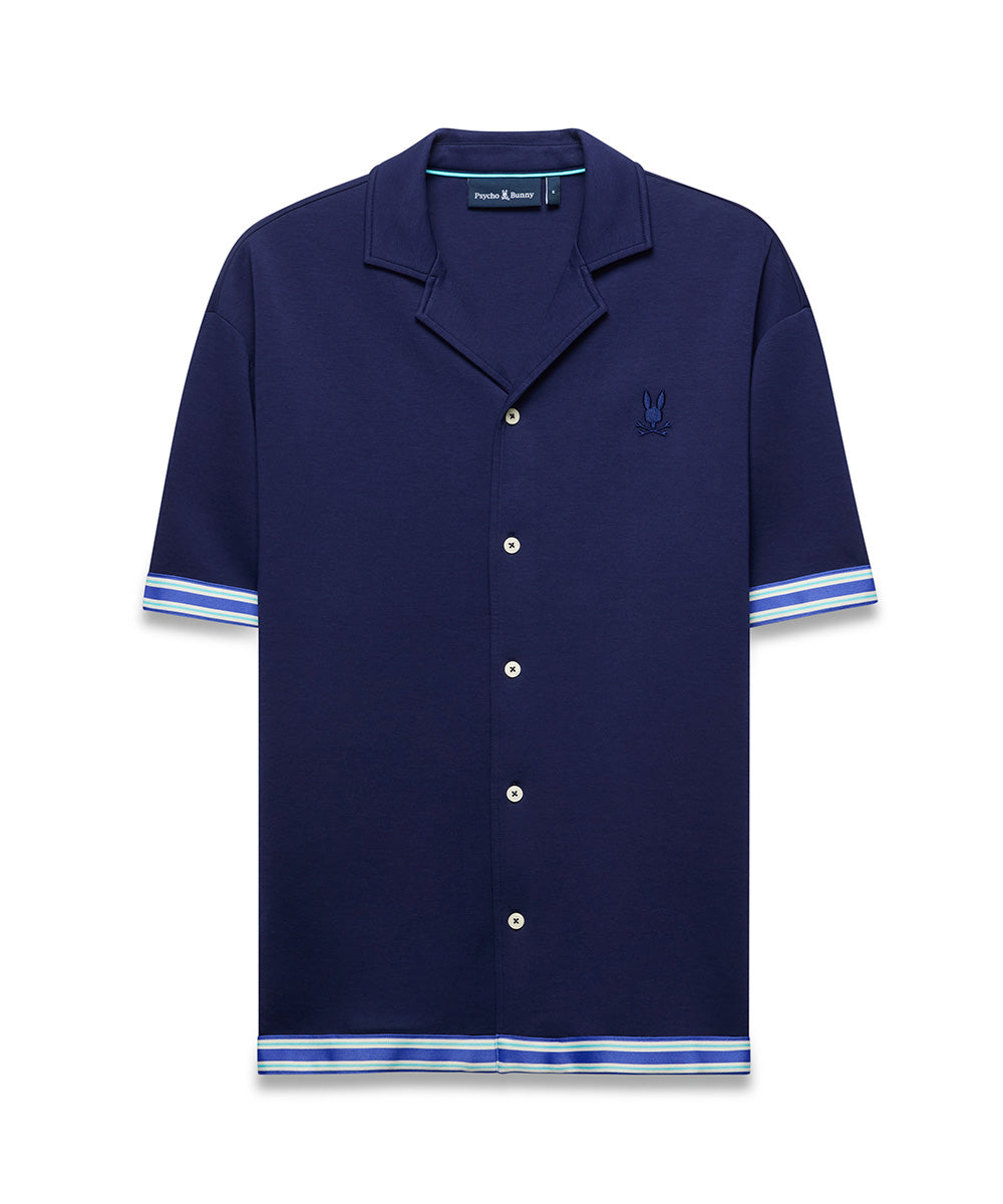 CAMISA M/C PSYCHO BUNNY PARA HOMBRE COLOR AZUL MT0500194402