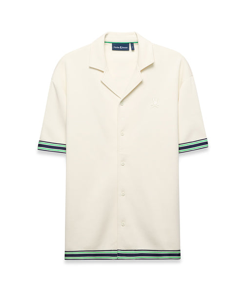 CAMISA M/C PSYCHO BUNNY PARA HOMBRE COLOR BLANCO MT0500194250