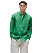 PSYCHO BUNNY CAMISA MANGA LARGA DE LINO ALDINE PARA CABALLERO HOMBRE VERDE B6C678C200321