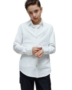 CAMISA M/L PSYCHO BUNNY PARA NIÑO COLOR BLANCO B0C713A200WHT