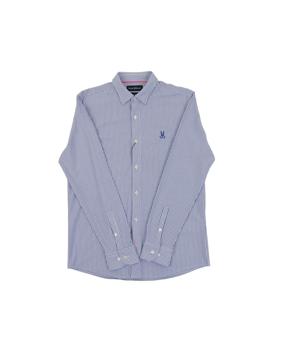 CAMISA M/L PSYCHO BUNNY PARA HOMBRE COLOR AZUL B6C518F200BLUST