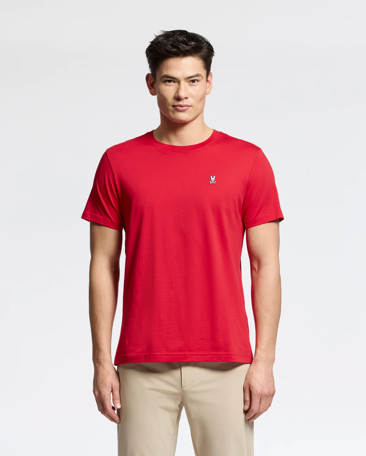 PSYCHO BUNNY CAMISETA HOMBRE CUELLO REDONDO ROJO