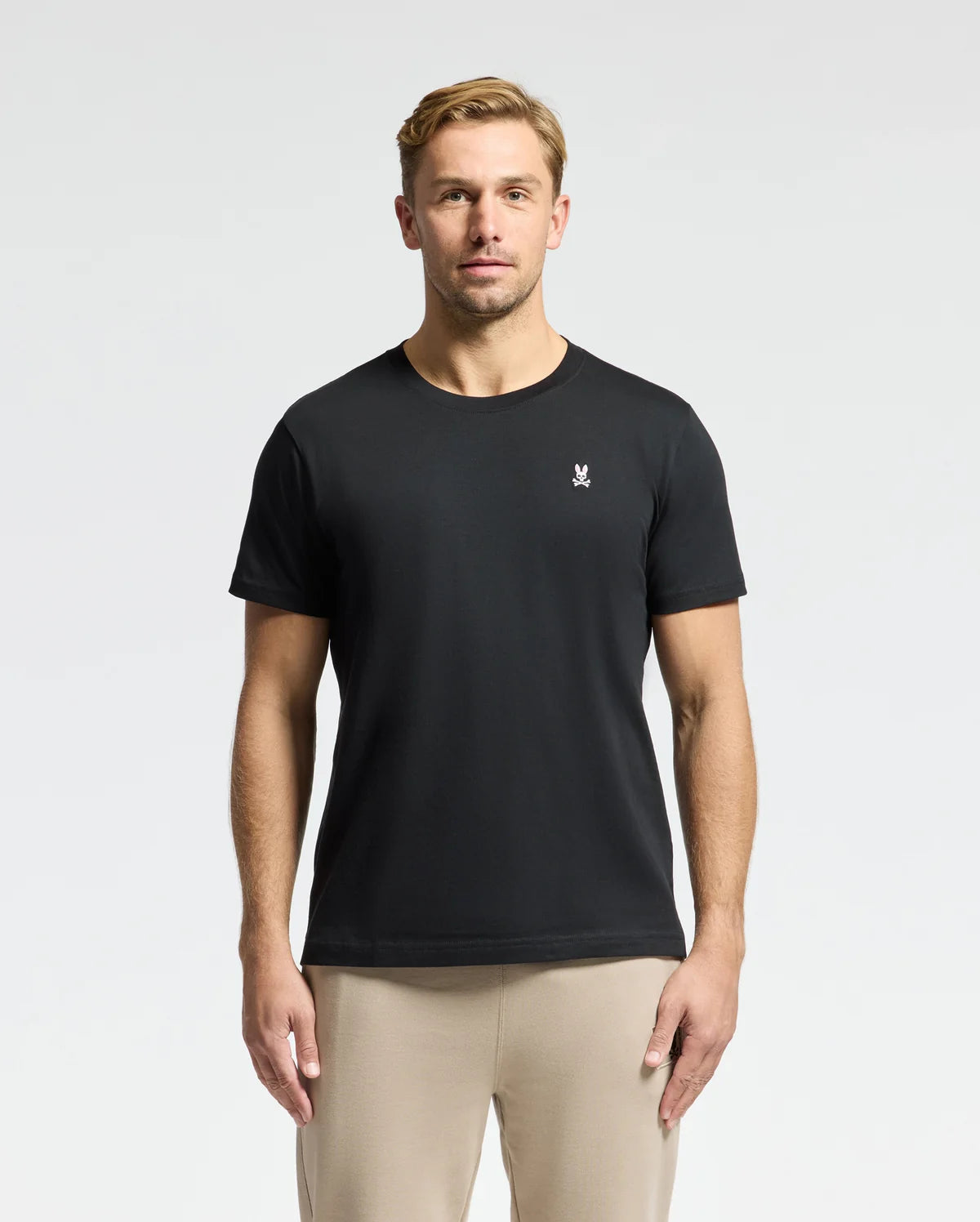 PSYCHO BUNNY CAMISETA HOMBRE CUELLO REDONDO NEGRO