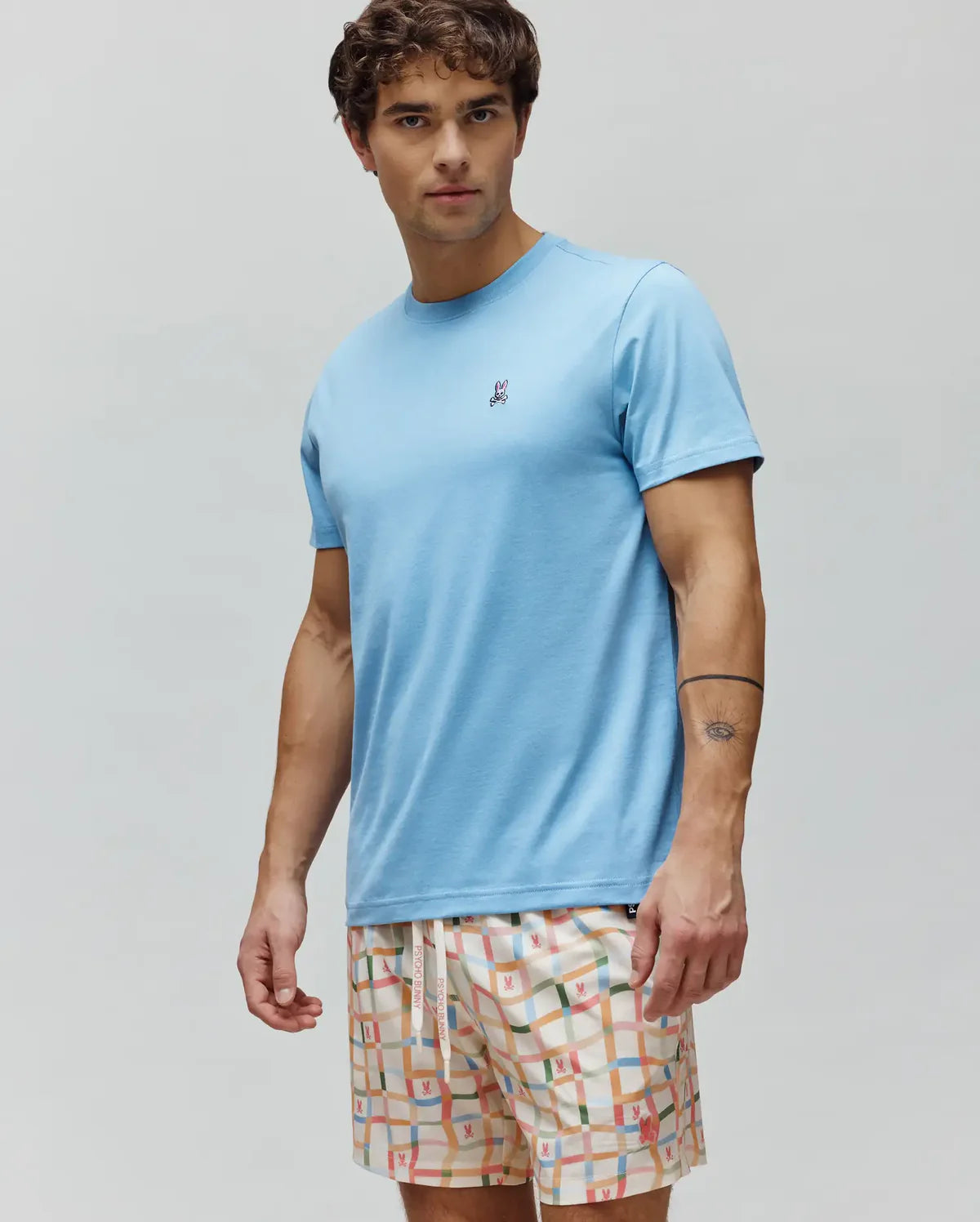 PSYCHO BUNNY CAMISETA CLÁSICA CUELLO REDONDO PARA CABALLERO HOMBRE AZUL B6U014F200407