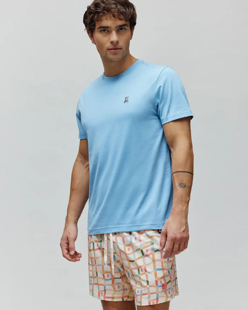 PSYCHO BUNNY CAMISETA CLÁSICA CUELLO REDONDO PARA CABALLERO HOMBRE AZUL B6U014F200407