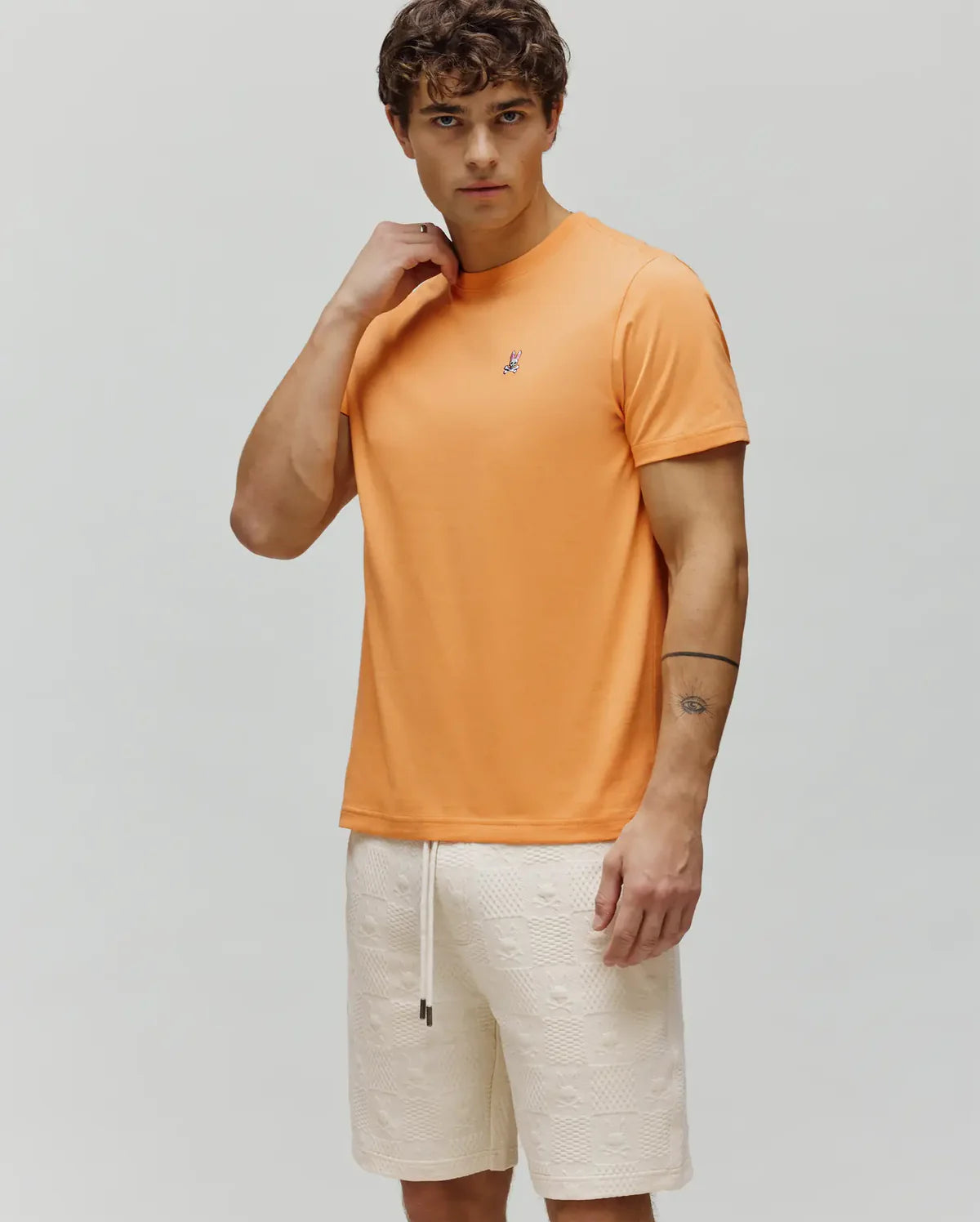 PSYCHO BUNNY CAMISETA CLÁSICA CUELLO REDONDO PARA CABALLERO HOMBRE NARANJA B6U014F200805