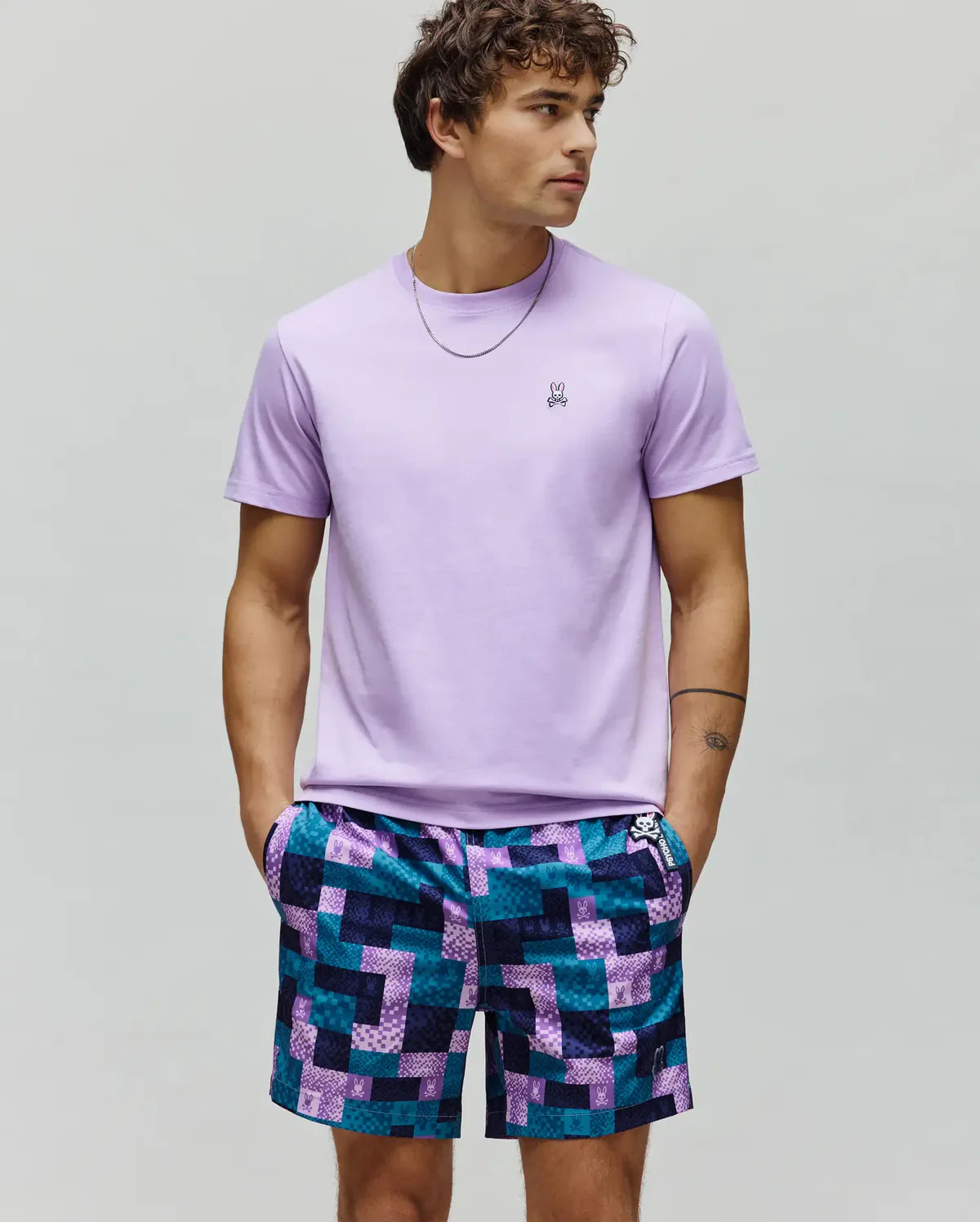 PSYCHO BUNNY CAMISETA CLÁSICA CUELLO REDONDO PARA CABALLERO HOMBRE ROSADO B6U014F200507
